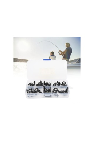 Kangvka Stainless Steel Seramik 35'li İğne Çerçeve Seti, Balıkçılık Kamçı Tamiri İçin Dayanıklı, Telle Zarar Vermemesi, Kolay Kullanım Ve Taşıma Kutusuyla