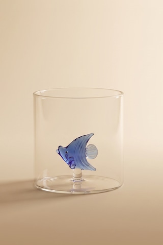 Karaca Fish Balık Temalı Su Bardağı Mavi 320 ML