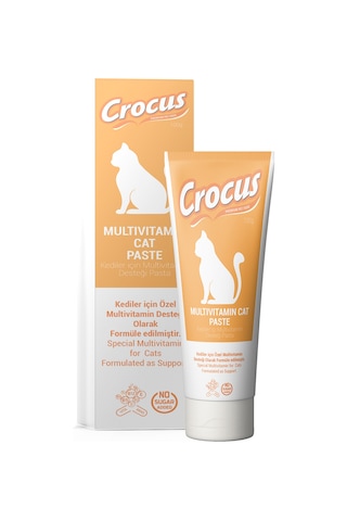 Crocus Kediler İçin Multivitamin ve Mineral Desteği Macun 100 G