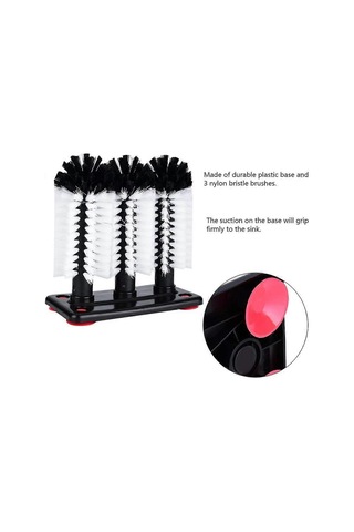 3'lü Vakumlu Cam Temizleme Fırçası Seti