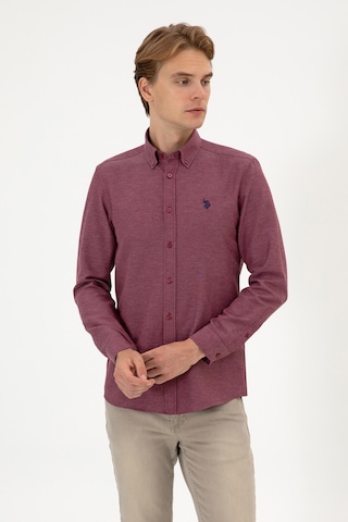 U.s. Polo Assn. Erkek Bordo Gömlek Basic 50316723-vr014 Bordo