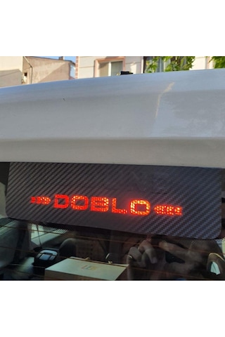 Fiat Doblo Karbon Arka Fren Stop Lambası Sticker 2011-2020