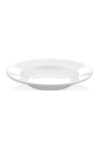 19 Cm Melamin Klasik Çukur Tabak, 12'li Set, Kırılmaz, %100 Melamin Beyaz