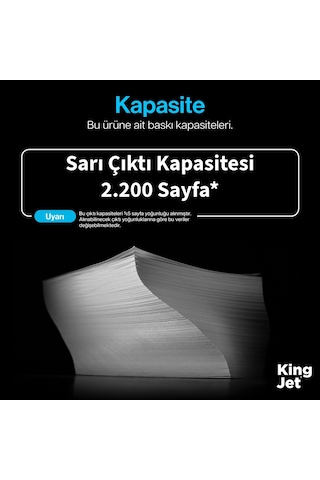 Kingjet Canon Uyumlu Crg-045h Sarı Yüksek Kapasiteli Tekli Çipli Uyumlu Toner Mf635cx