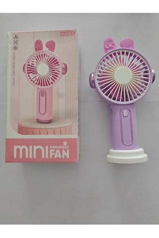 Mini El Fanı Büyük Boy Şarjlı Telefon Tutuculu Figürlü 3 Kademeli Taşınabilir Vantilatör Masa El Tipi Serinletici
