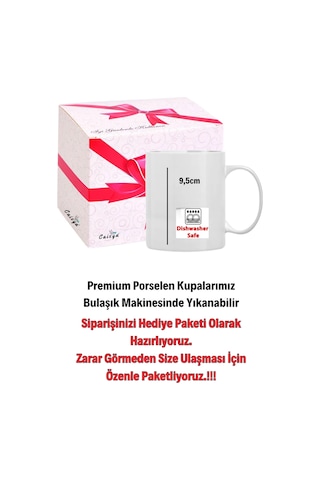 Matematik Öğretmeni Kadın Öğretmenler Günü Hediyesi İsimli Baskılı Porselen Kupa Bardak Beyaz