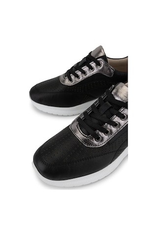 Tamer Tanca Kadın Hakiki Deri Siyah/antrasit Sneakers & Spor Ayakkabı 773 26551 Bn Ayk Y26 Sıyah/antrasıt