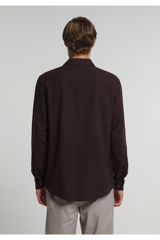 Colin's Colins Regular Fit Shirt Neck Düz Erkek Kahverengi Uzun Kol Gömlek Cl1082606 Q1.v2 Brw