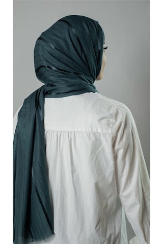 Zümrüt Çizgili Şal Viskon Kumaş Bursa Dolama 202110 37 Zümrüt