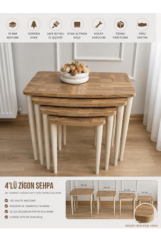 Premium Mdf Meşe Blok Ahşap Görünümlü Mdf Üst Tabla Gürgen Lake Boyalı Ayaklar Premium Mdf Meşe Blok Ahşap Görünümlü Mdf Üst Tabla Gürgen Lake Boyalı Ayaklar