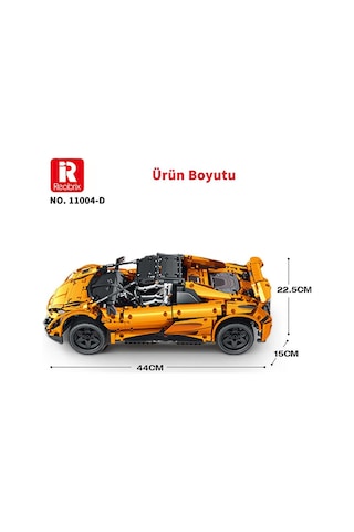 Reobrix Technic 11004-d 1/10 Mclaren 675lt Spider Araba Kumanda&motorlu Yaratıcı Yapı Blok Seti Building Blocks - 1886 Parça