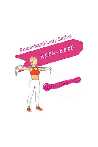 Powerband Direnç Lastiği X-light Pembe