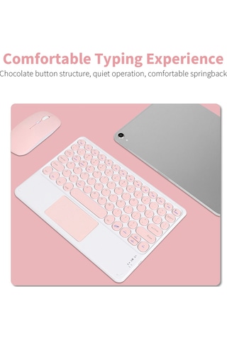 Geeksen Taşınabilir Bluetooth Klavye Ve Fare Seti - Çoklu Cihaz Uyumlu İos/android/windows Diğer