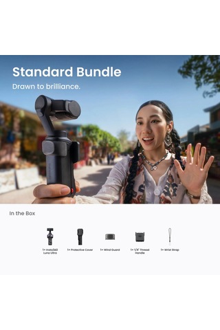 Insta360 Luna Ultra Kozmik Siyah Gimbal Aksiyon Kamerası Standart Paket - Inst-cınsabta-luna