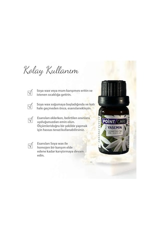 Point Care Vanilya Mum Esansı 10ml , Mum Koku Soya Wax Esansı