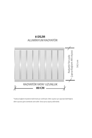Alüminyum Panel Radyatör Ekol 600x800 Ral 7016 Antrasit Gri