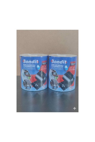 2 Adet Süper Güçlü 10 Cm X 1.5 Metre Siyah Suya Dayanıklı Su Geçirmez Sızdırmaz Izolasyon Bandı