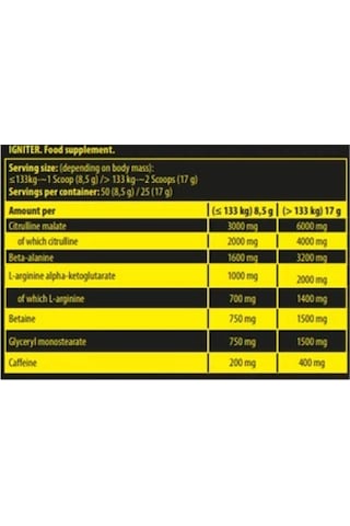 Nuclear Nutrition Igniter Pump Preworkout 438 G