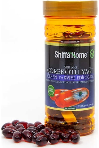 Çörekotu Yağı 150 Kapsül Softjel 500 MG Shiffa Home