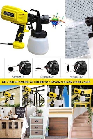 Staxx Power EST5000 5000 W Elektrikli Sprey Boya Dezenfektan Tabancası