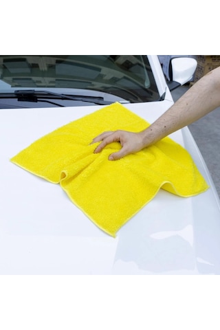 Tüm Yüzeylere Uygun Yüksek Performans Mikrofiber Temizlik Bezi 50 x 50 CM Sarı