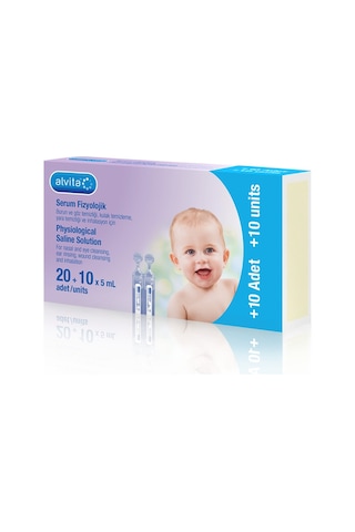 Alvita Serum Fizyolojik 30 Flakon (20+10X5Ml) 3 Kutu