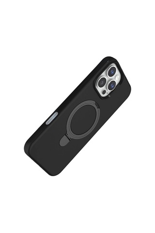 Apple, Uyumlu iPhone 16 Pro Regal Magsafe Standlı Kapak - Siyah - Aflc-842713