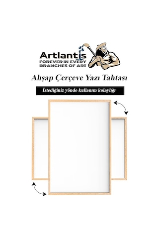 Artlantis Duvara Monte Beyaz Yazı Tahtası 60 x 90 CM