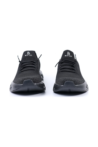 Tuna Bottier Siyah Bağcıksız Kadın Spor Ayakkabı Triko Sneaker - 25asw851 Siyah