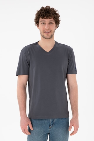 U.S. Polo Assn. Erkek Regular Fit V Yaka Antrasit Basic Tişört 50305858-VR006