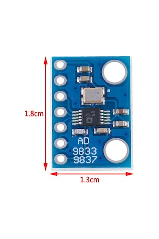 Ad9833 Sinüs Kare Ve Üçgen Sinyal Jeneratör Modülü Spı 0.1hz-25mhz 28 Bit