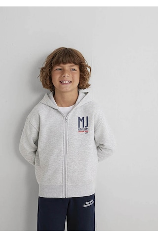 Mavi Fermuarlı Gri Erkek Çocuk Sweatshirt M6s10138-88467 Gri