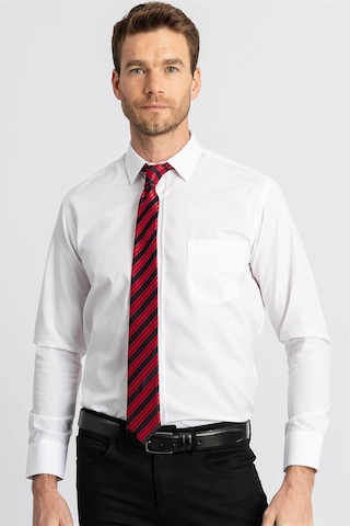 Tudors Klasik Fit Rahat Kesim Cotton Efekt Poplin Erkek Gömlek-22864 Beyaz
