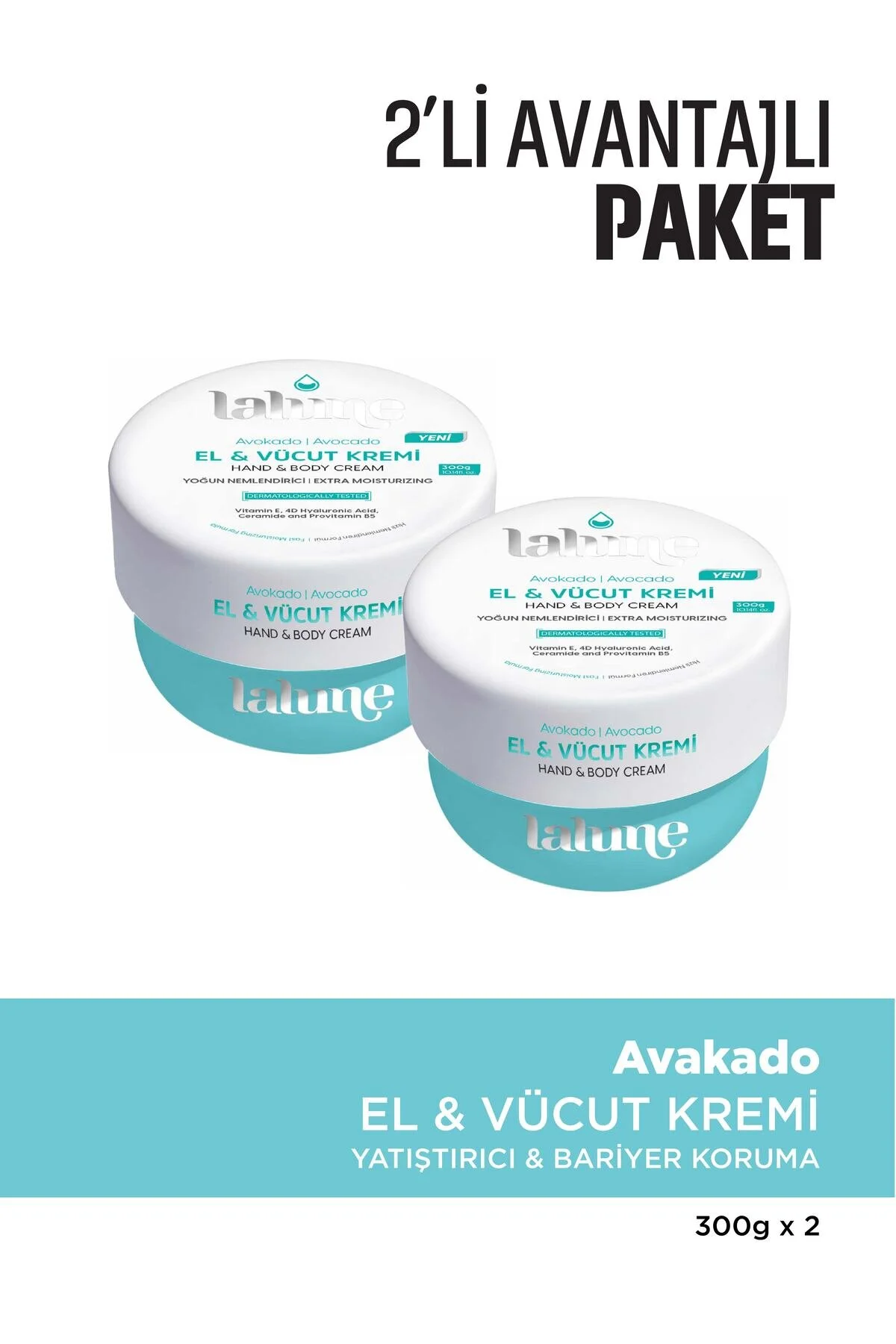 Yoğun Nemlendirici El & Vücut Kremi Avokado 2x300gr