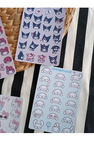 Hello Kitty Sanrio Karakterler Etiket Planlayıcı Telefon Sticker Seti