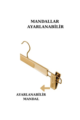 20 Adet Plastik Gold Kaplama Pantolon Askısı Etek Askısı Altın