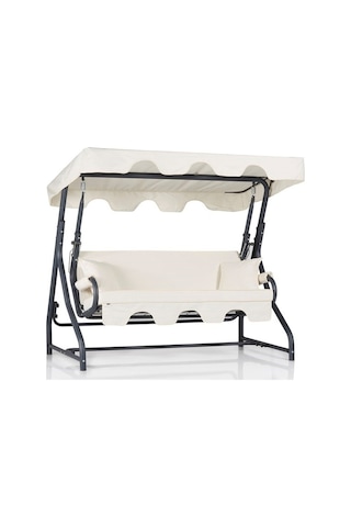 Olea 3 Kişilik Bahçe Balkon Teras Salıncağı Ekru