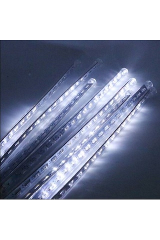 Güneş Enerjili 8 Tüp Birbirine Eklenebilir Meteor Led Beyaz Renk