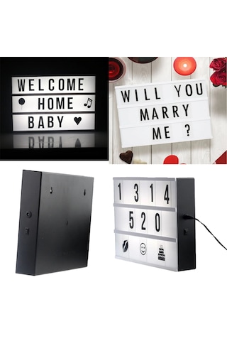 A4 Led Işıklı Yazı Panosu Lightbox 30 Cm X 22 Cm X 5 Cm Beyaz