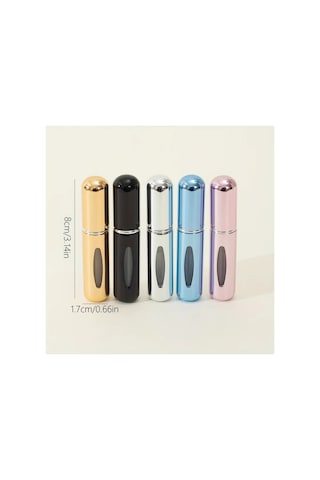 5 Adet 5ml Mini Parfüm Atomizer, Alt Dolum Seyahat Taşınabilir Parfüm Sprey Şişesi,