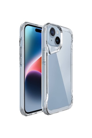 Apple Uyumlu iPhone 15 Plus Kılıf Case, Transparent Smooth Hard Protective Cover