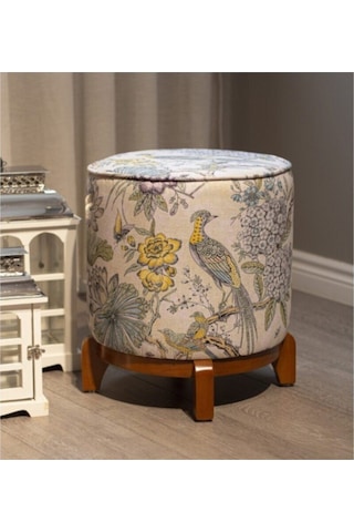 Renkli Tasarım Ahşap Ayaklı Puf Kumaşı Süettir. Uluslararası Solmama Sertifikasına Sahiptir. Çok Renkli