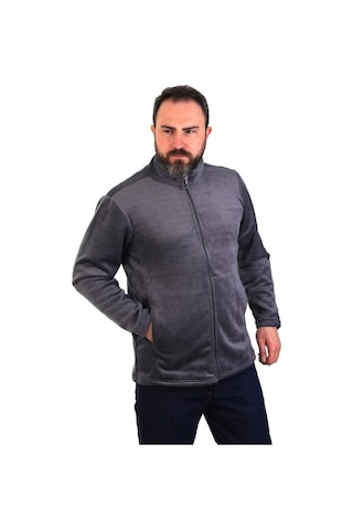 Eser - Fermuarlı Polar Mont - Koyu Gri