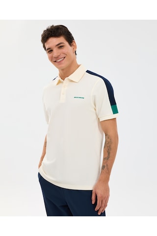 Skechers M Color Block Detail Polo Erkek Ekru Polo Yaka Tshirt S221047-1208