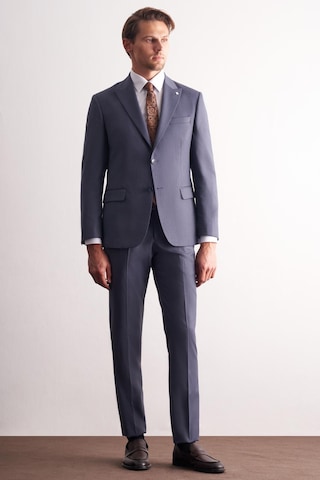 İmza - Lacivert Kırlangıç Yaka Kendinden Desenli Esnek Bel Slim Fit 6 Drop Takım Elbise 1001255168 Lacivert
