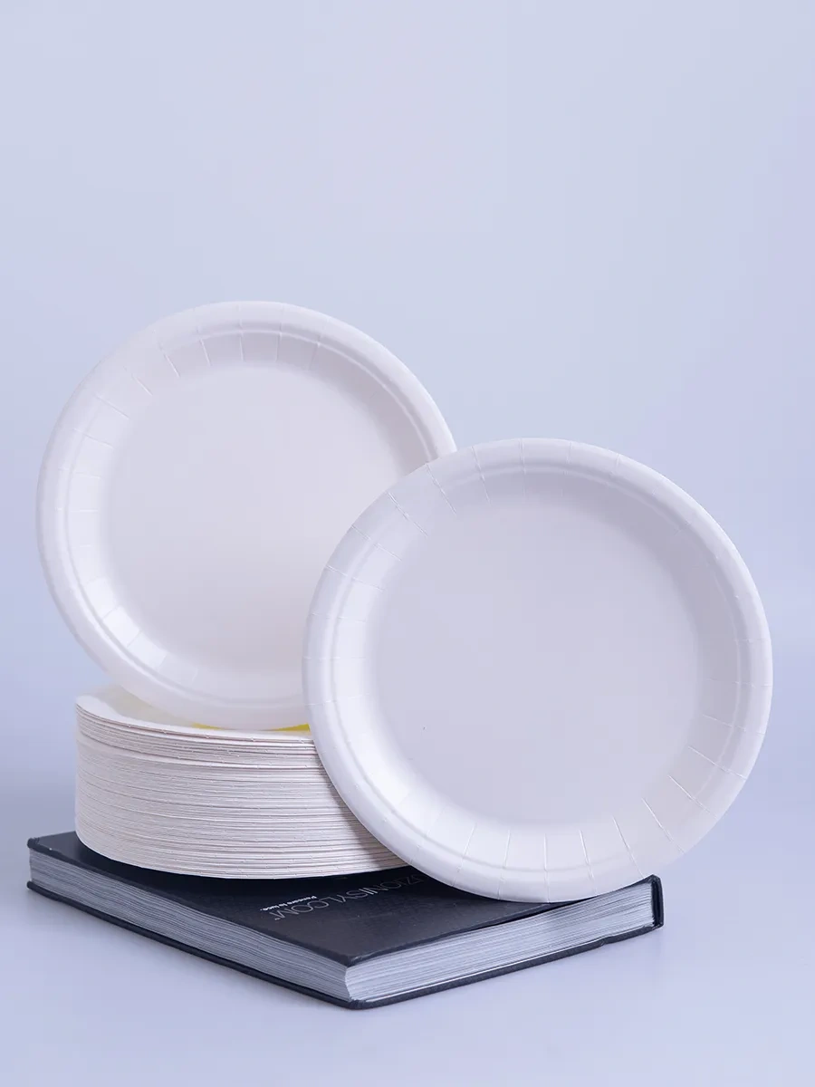 Mideko Kağıt Tek Kullanımlık Tabaklar 23 Cm 100 Adet 300214840 Beyaz