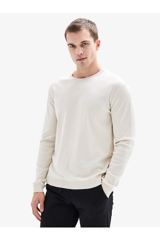 Erkek Sweatshirt 40924 - Krem Krem