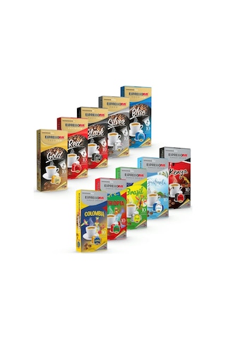 Espressomm® Karışık Alüminyum Kapsül Kahve (100 Adet) - Nespresso