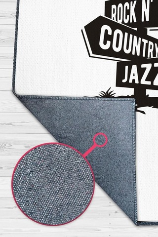 Homshtag Üç Müzik Tarzı Halı Siyah Beyaz Halı Caz Rock Sever Halısı Çok Renkli