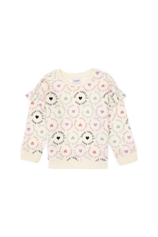 U.S. Polo Assn. Kız Çocuk Krem Bisiklet Yaka Sweatshirt 50317887-VR256